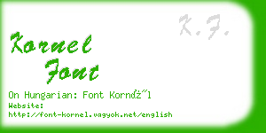 kornel font business card